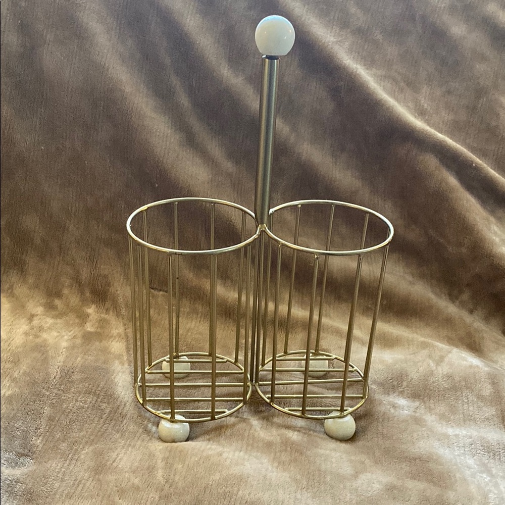 Anthropologie Gold Wire Holder